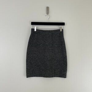 St. John Collection Black Gray Knit Pull On Pencil Skirt Size 4